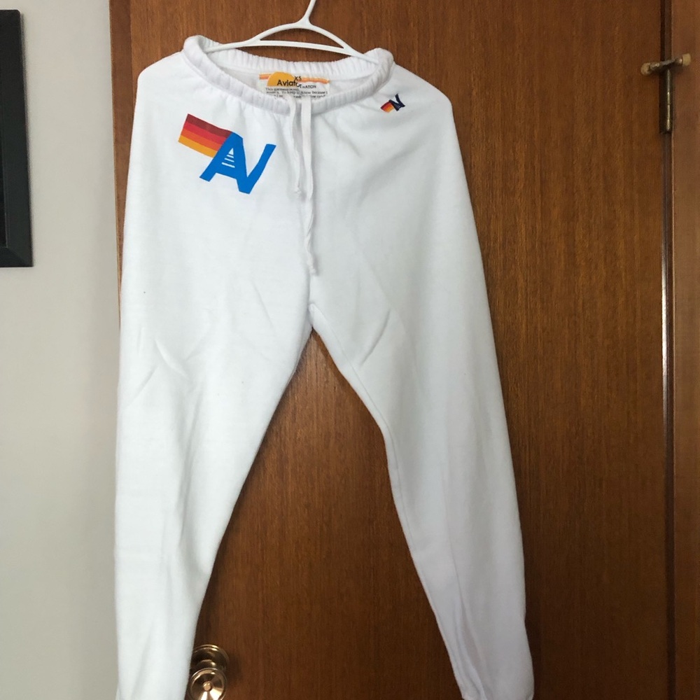 Authentic Aviator Nation White Sweatpants